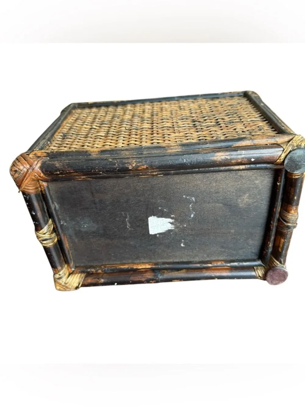 Pier 1 Coastal Rattan Letter Holder Desk Organizer Brown Tan